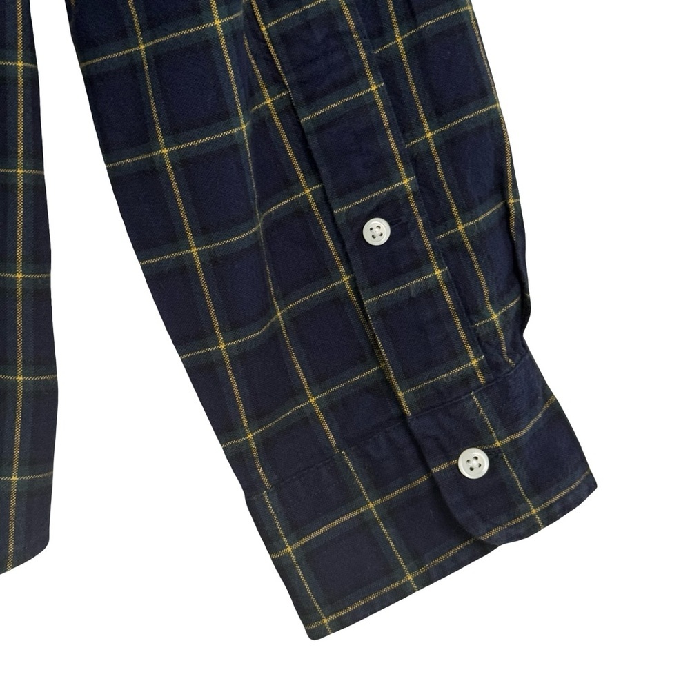 RALPH LAUREN Men’s Classic Fit Heavy Cotton Navy Plaid Button Down Shirt Size XL - Picture 8 of 16